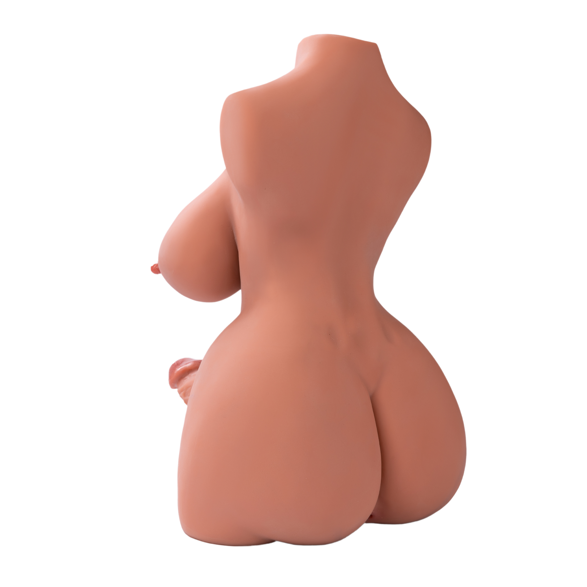 Shemale torso sex doll on white background backshot