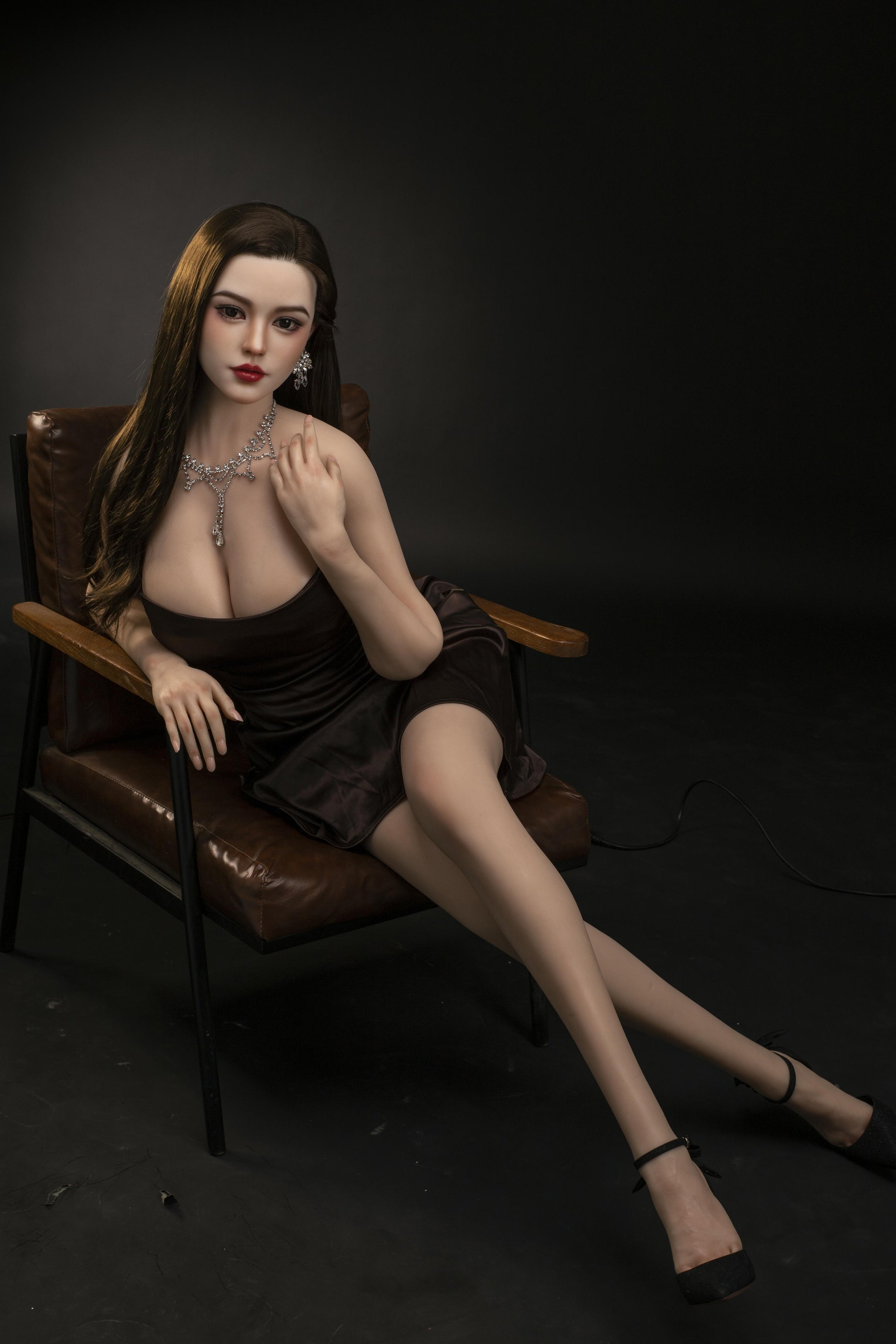 realistic asian style sex doll in dress
