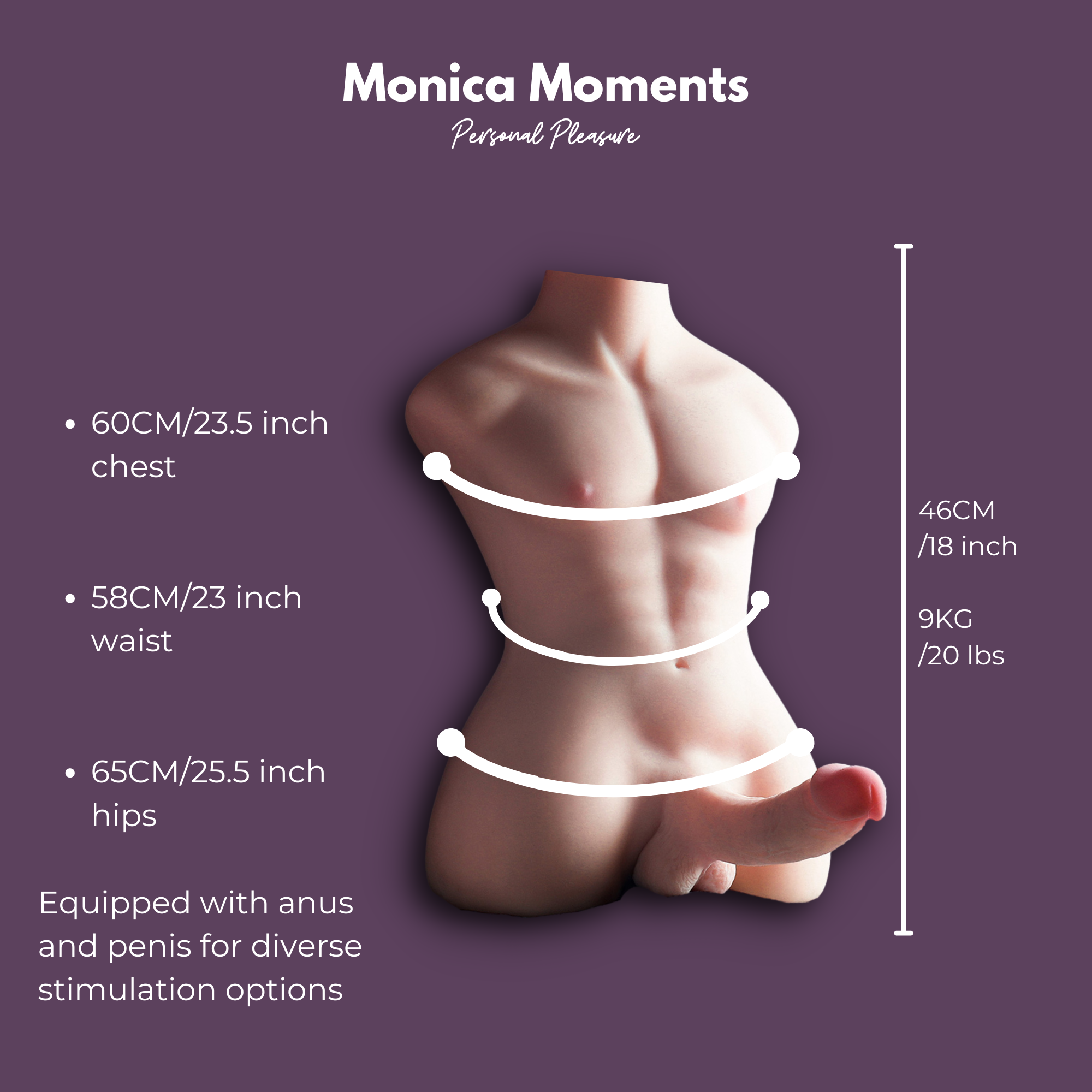sexdoll bob male torso measurements