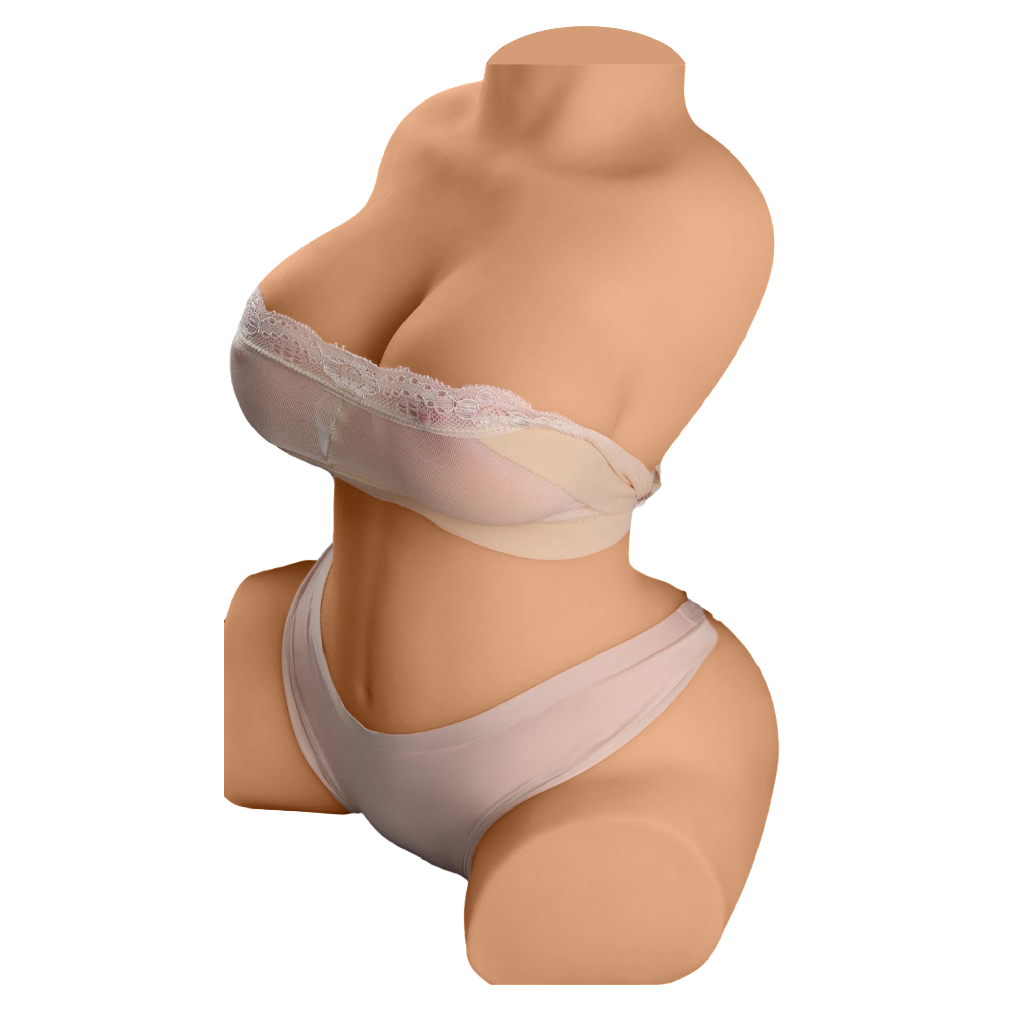 tanned Sexdoll Torso Monica 40CM 6KG TPE on white background