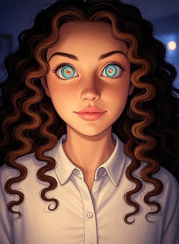 A woman experiencing sexual hypnosis