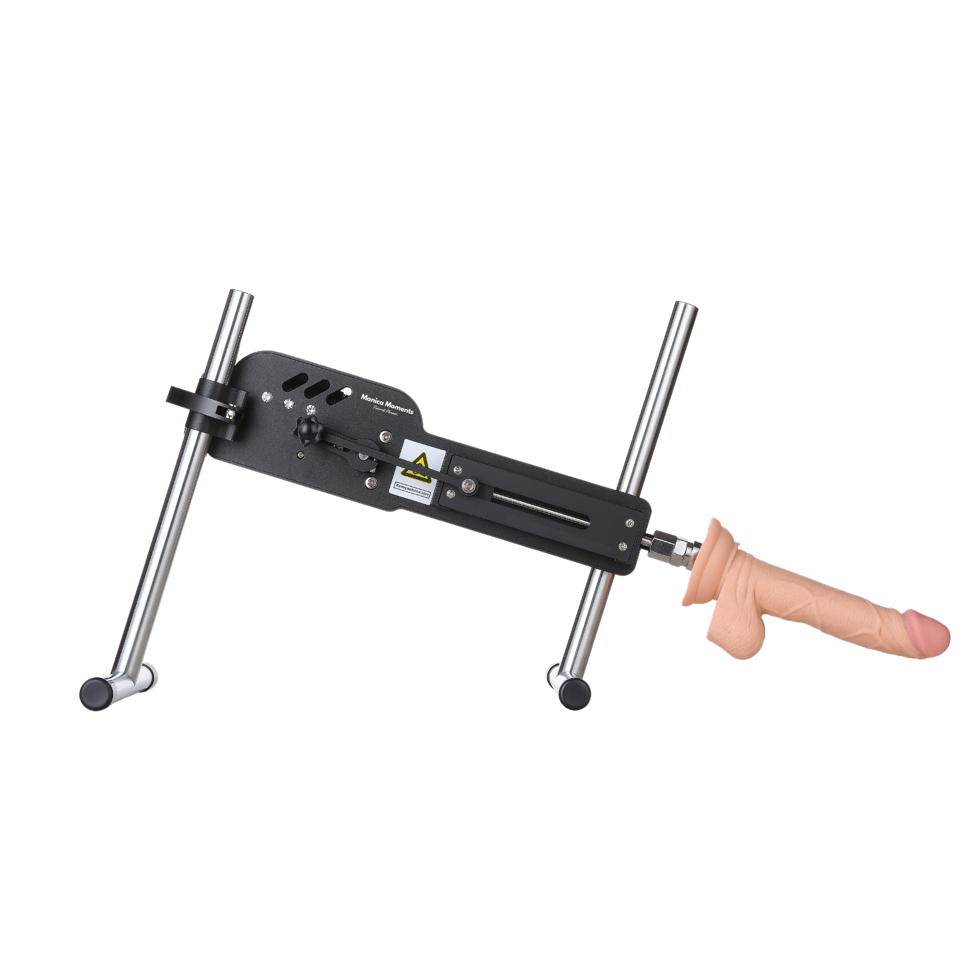 Adjustable sex machine with dildo attachment