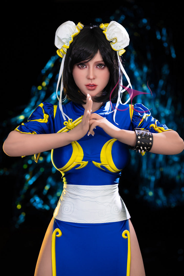 FunWestDoll Lucy sexy asian cheerleader front view in dress