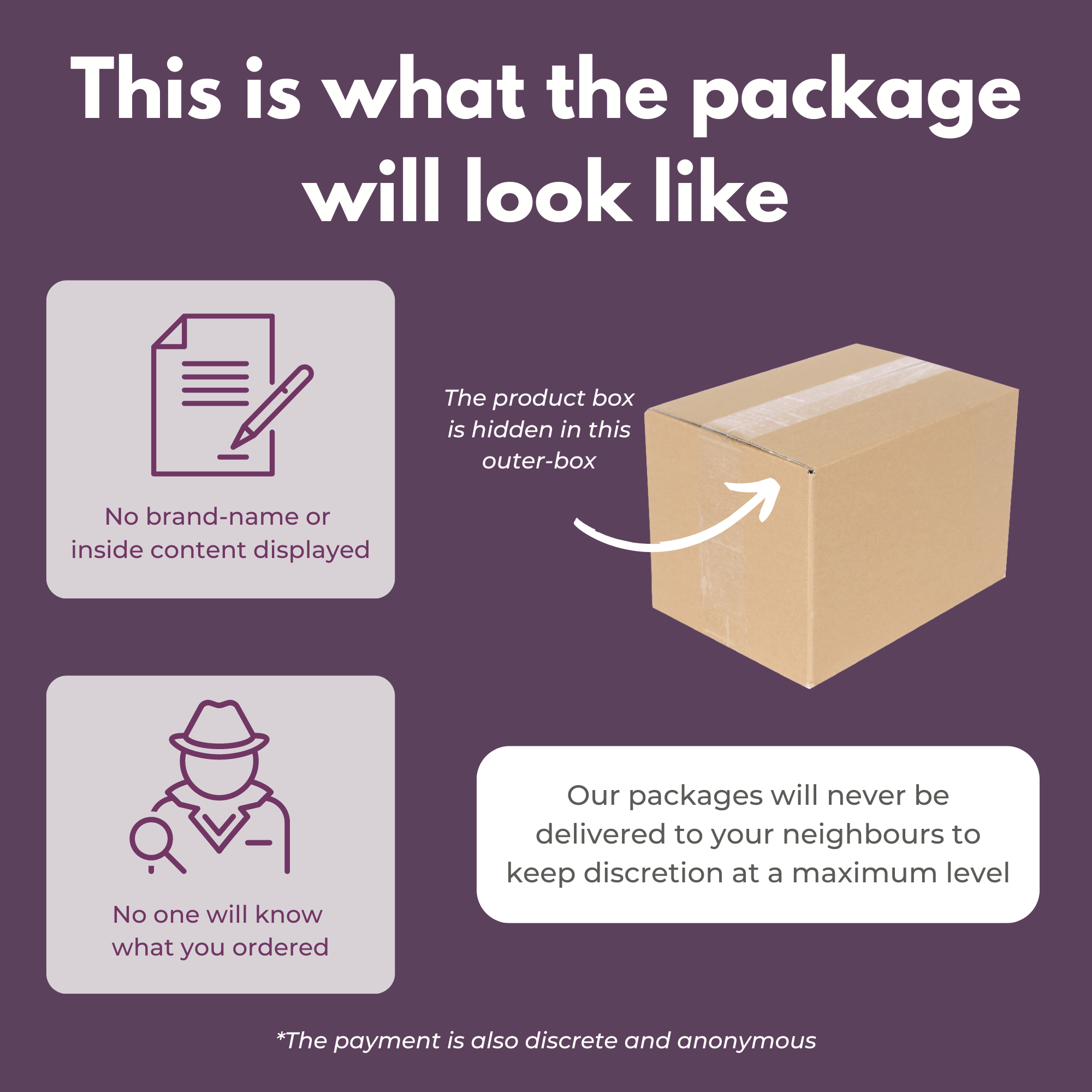 Shipping package Ass masturbator discrete