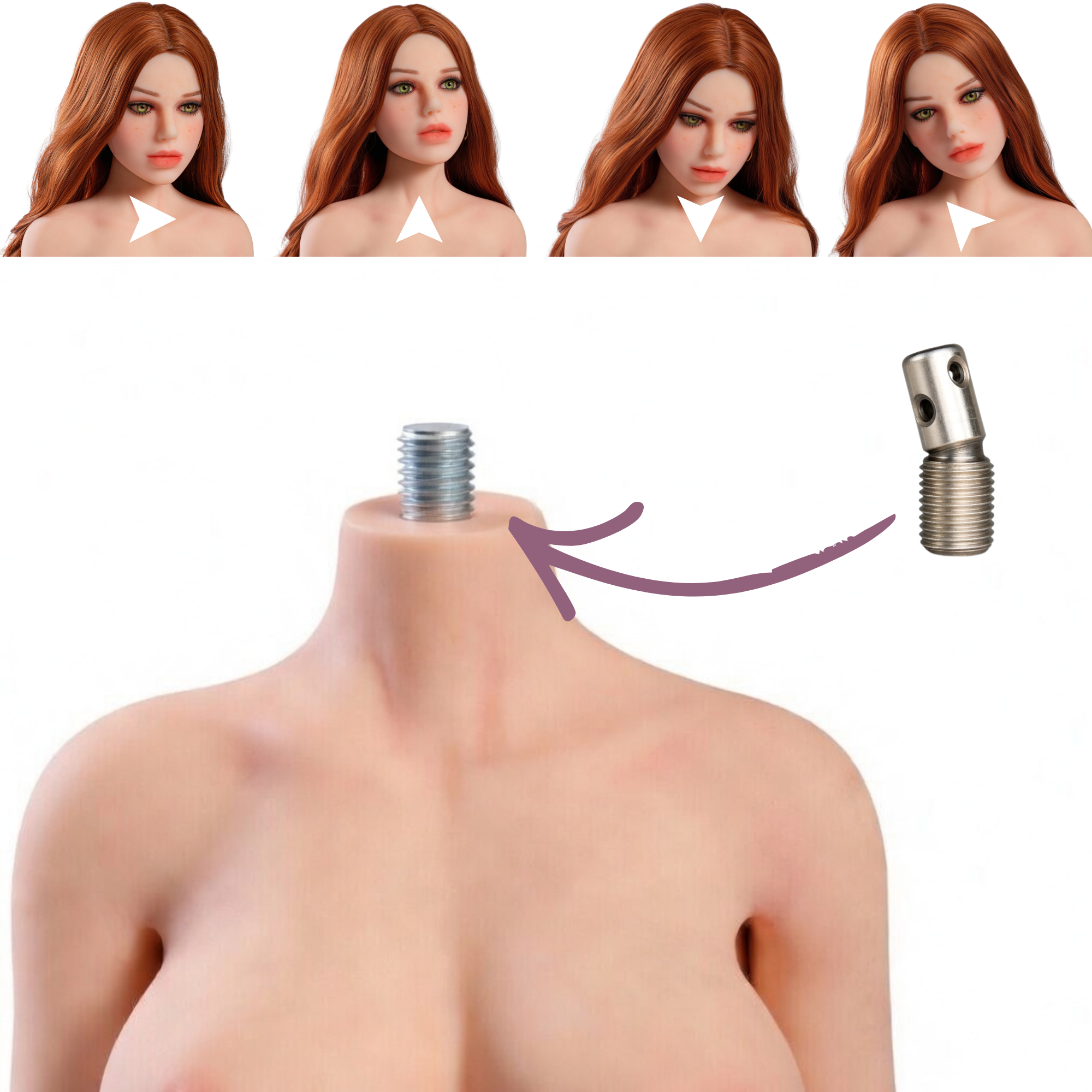 pivoting neck bolt for sex doll instruction